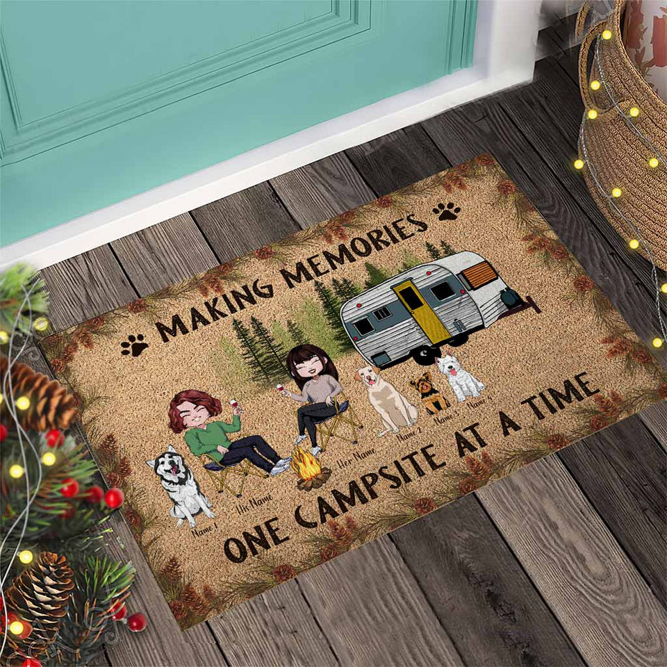 Life Is Better Around The Campfire - Personalized Camping Doormat
