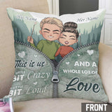 This Is Us Camping Couple - Personalized Camping Throw Pillow