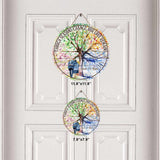 Though Seasons Change - Personalized Couple Round Wood Sign