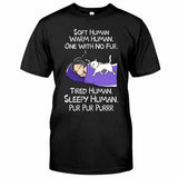 Soft Human Warm Human - Personalized Cat T-shirt and Hoodie