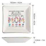 We Love You Floral Mom - Personalized Mother's Day Mother Jewelry Dish