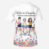 Forever Linked Together Floral Mom - Personalized Mother's Day Mother All Over T-shirt and Hoodie