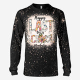 Happy Last Day Of School - Personalized Teacher Handmade Bleached Shirts