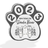 Happy Father's Day Dada Bear - Personalized Father Custom Shaped Acrylic Plaque