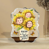 Thanks For Helping Us Grow - Personalized Father Custom Shaped Acrylic Plaque