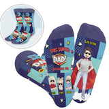 Super Dad - Gift for dad, grandpa, uncle, brother - Personalized Socks