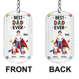 Super Dad Super Mom - Personalized Mother’s Day Father's Day Father Stainless Steel Keychain