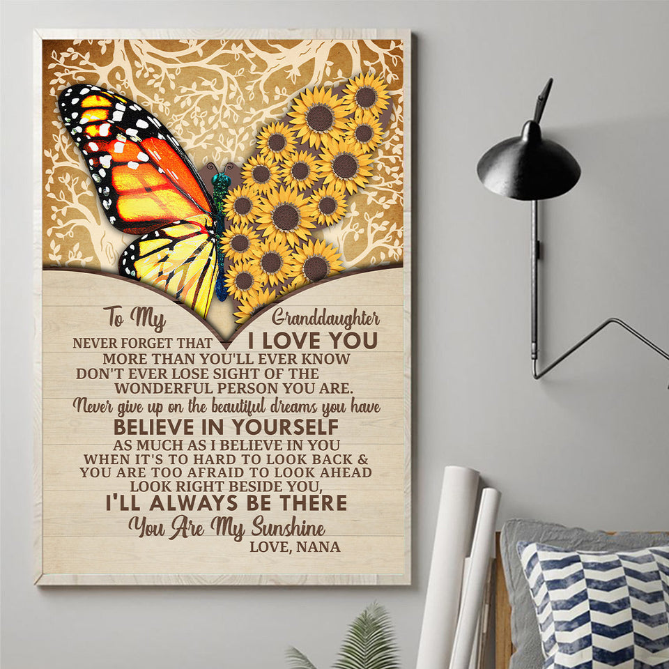 You Are My Sunshine - Personalized Grandma Canvas And Poster