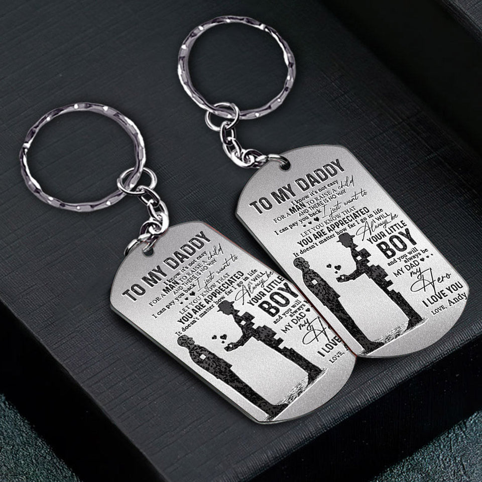 To My Dad - Personalized Father Stainless Steel Keychain