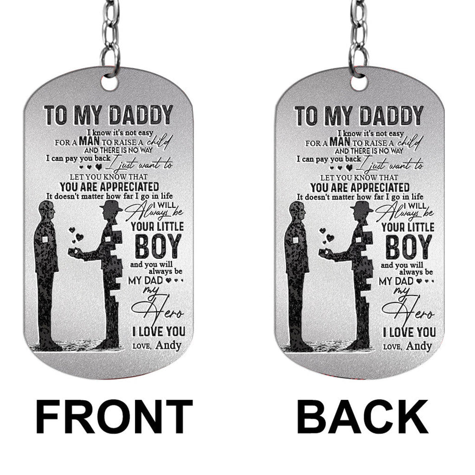 To My Dad - Personalized Father Stainless Steel Keychain