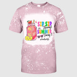 It's Summer Vacay - Personalized Teacher Handmade Bleached Shirts