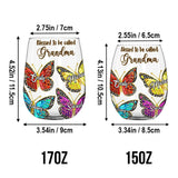 Grandma - Personalized Grandma All Over Wine Glass
