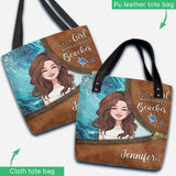 Just A Girl Who Loves Beaches - Personalized Sea Lover Tote Bag