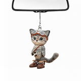 Ready For Adventure - Cat Car Ornament (Printed On Both Sides)