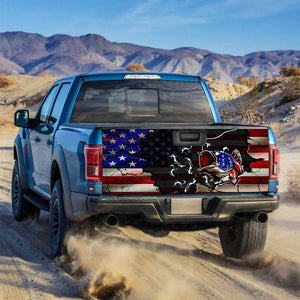 Fishing Freedom - Independence Day Truck Tailgate Decal