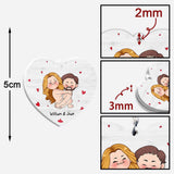 I Just Want To Touch It - Personalized Couple Transparent Keychain