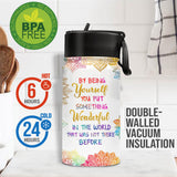 By Being Yourself - Personalized Yoga Kids Water Bottle