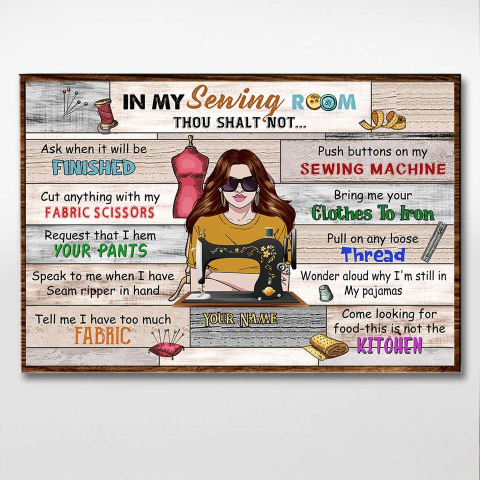 In My Sewing Room - Personalized Sewing Poster