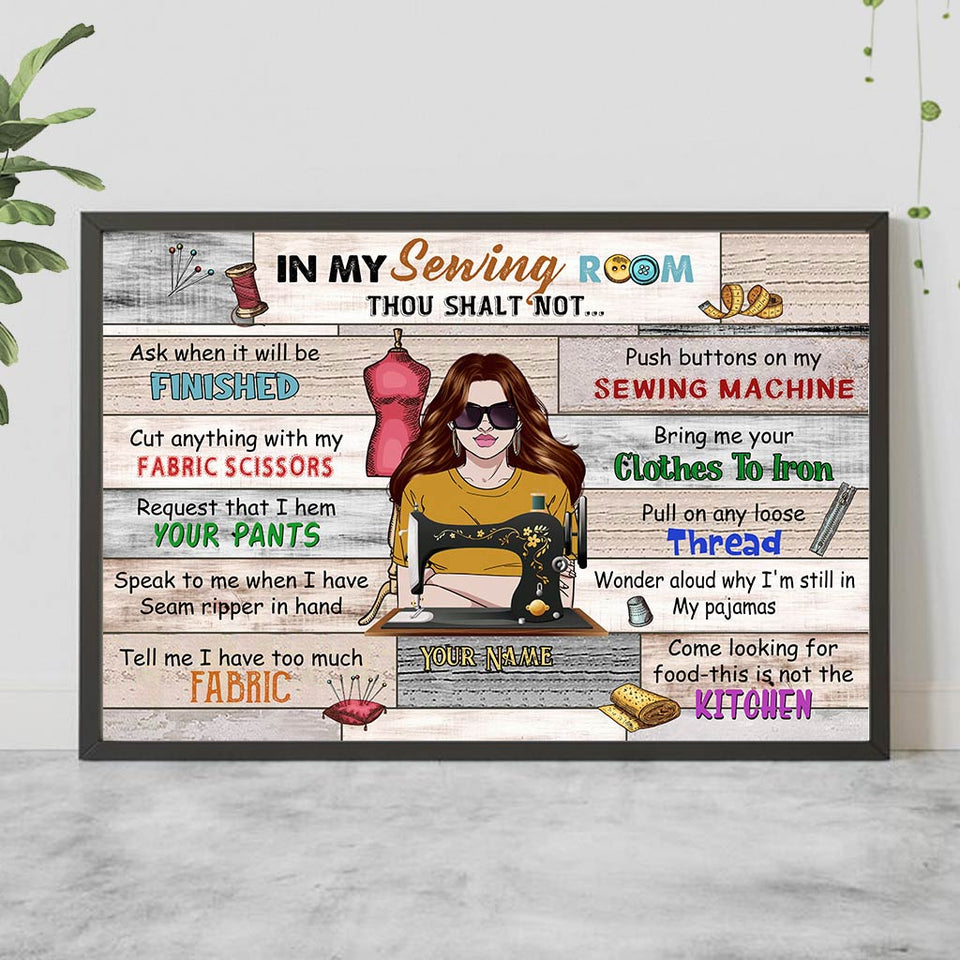 In My Sewing Room - Personalized Sewing Poster