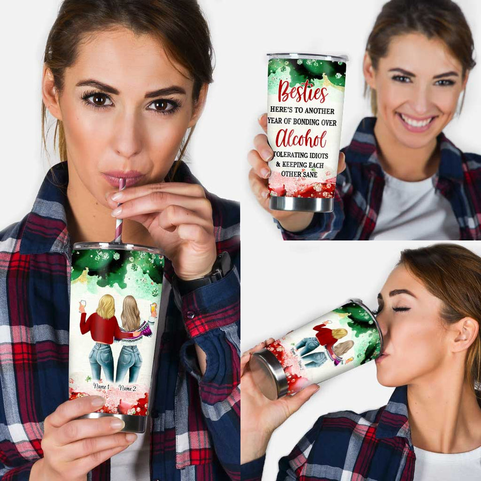 There Is No Greater Gift Than Friendship - Personalized Christmas Bestie Tumbler