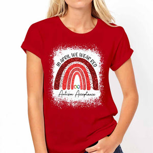 En avril, on porte du rouge - T-shirt et sweat à capuche pour la sensibilisation à l'autisme 1121