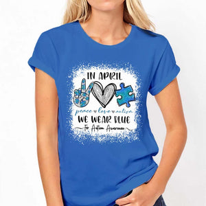 En avril, nous portons du bleu - T-shirt et sweat à capuche pour la sensibilisation à l'autisme 1121