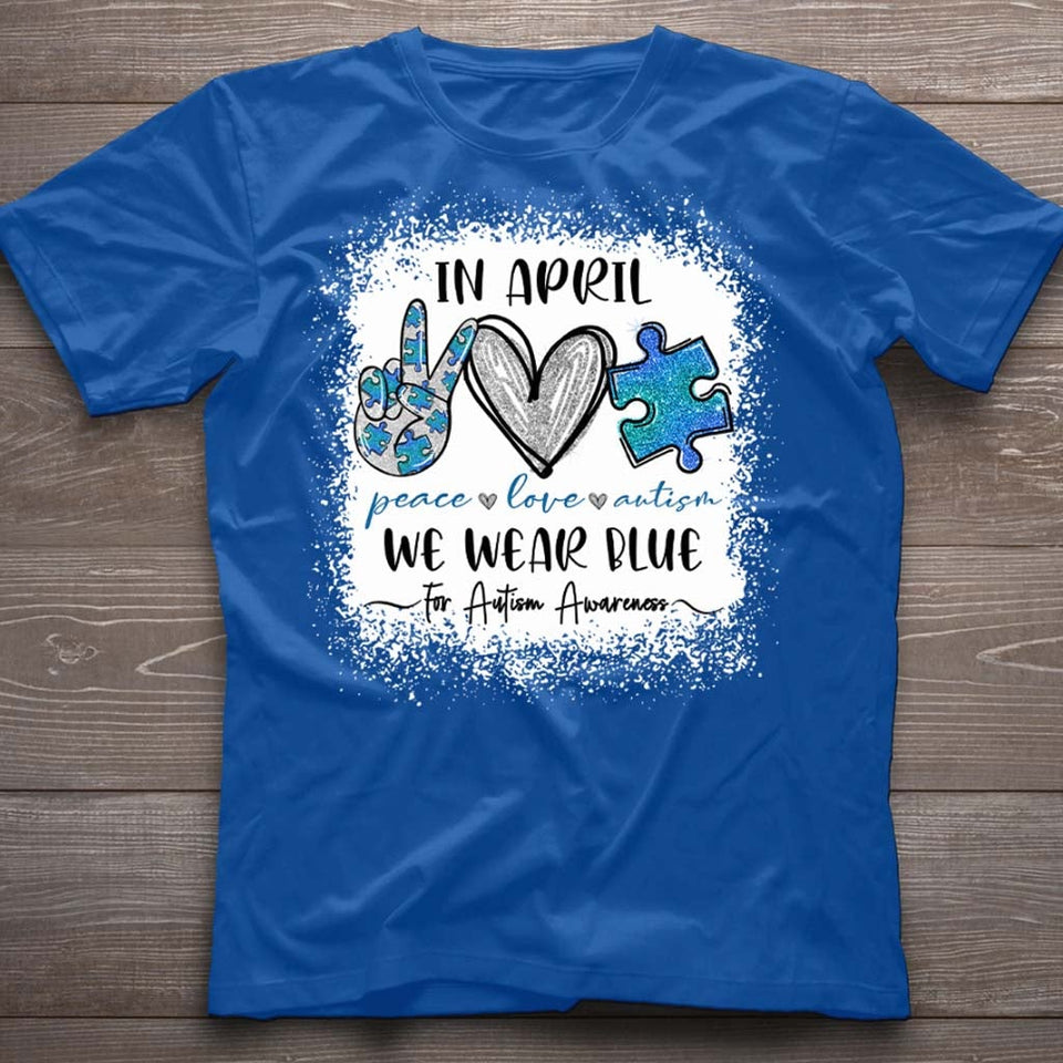 En avril, nous portons du bleu - T-shirt et sweat à capuche pour la sensibilisation à l'autisme 1121