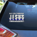 Do You Follow - Jesus Police Officer Decal Full