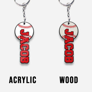 Game Day - Personalized Baseball Keychain