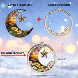 I Love You To The Moon And Back - Gift for mom - Personalized Layers Mix Ornament