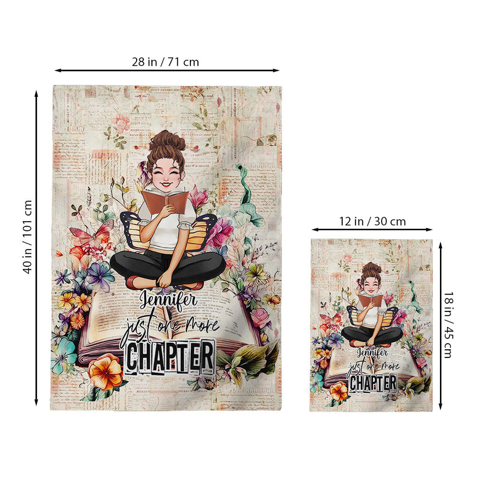 Just One More Chapter - Personalized Book Garden Flag