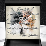 Beautiful In White - Personalized Husband And Wife Necklace