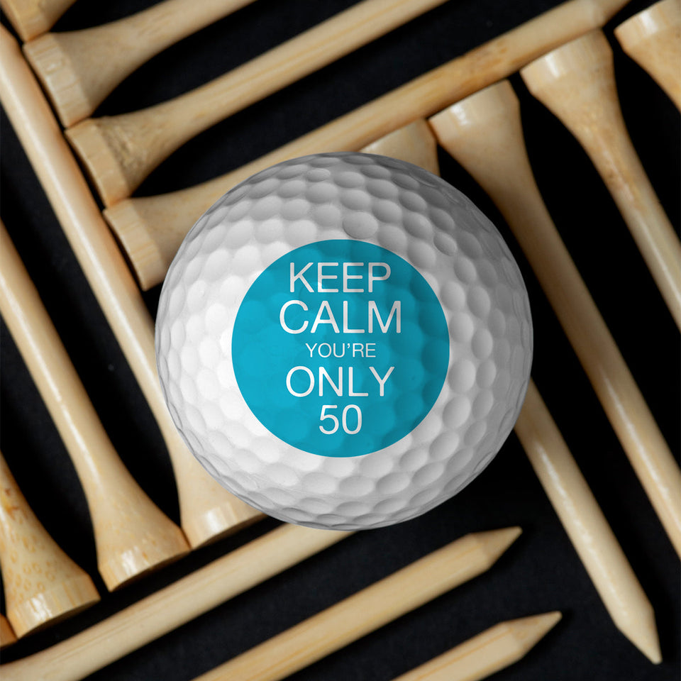 Keep Calm - Golf gift for dad, him, boyfriend, husband, grandpa - Personalized Golf Ball