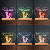 Light This - Personalized Couple Shaped Plaque Light Base
