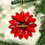 Grandma / Mama / Family Christmas Poinsettia - Gift for grandma - Personalized Ornament