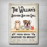 Welcome To Our Backyard - Personalized Backyard Rectangle Metal Sign