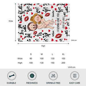 I Love You - Personalized Couple Blanket
