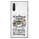 Weekend Forecast - Personalized Camping Clear Phone Case