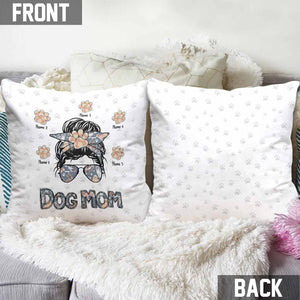 Love Being A Dog Mom - Personalized Dog Throw Pillow