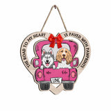 The Road To My Heart Is Paved With Pawprints - Personalized Dog Wood Sign