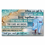 I Love You To The Moon And Beach - Personalized Couple Poster