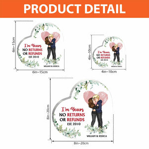 Love You More - Personalized Couple Custom Shaped Acrylic Plaque