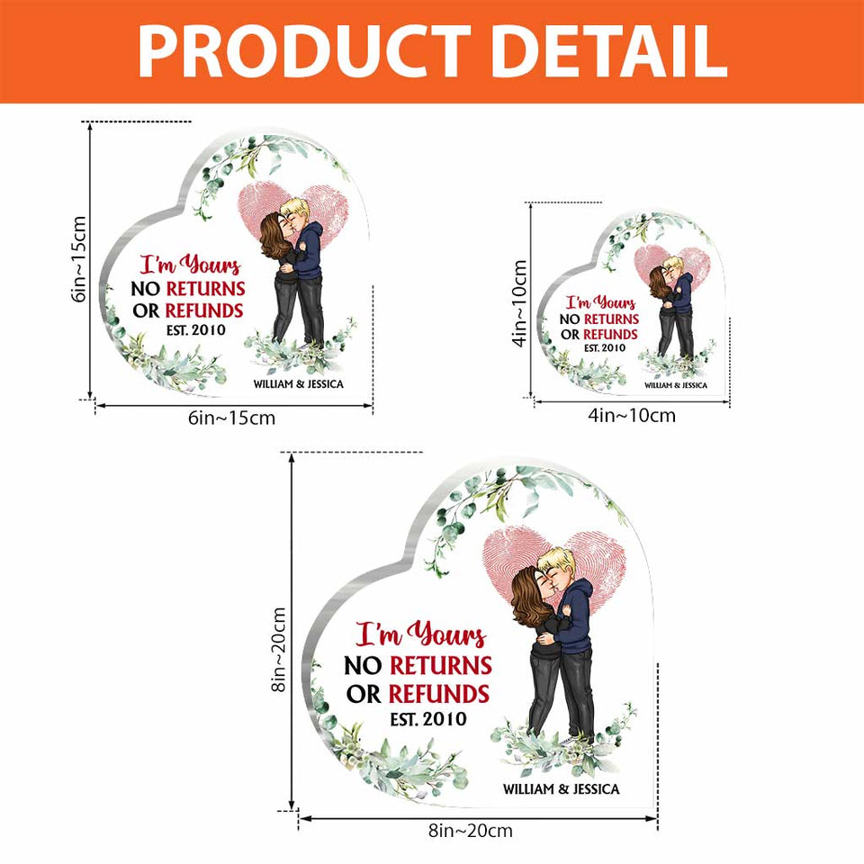 Love You More - Personalized Couple Custom Shaped Acrylic Plaque