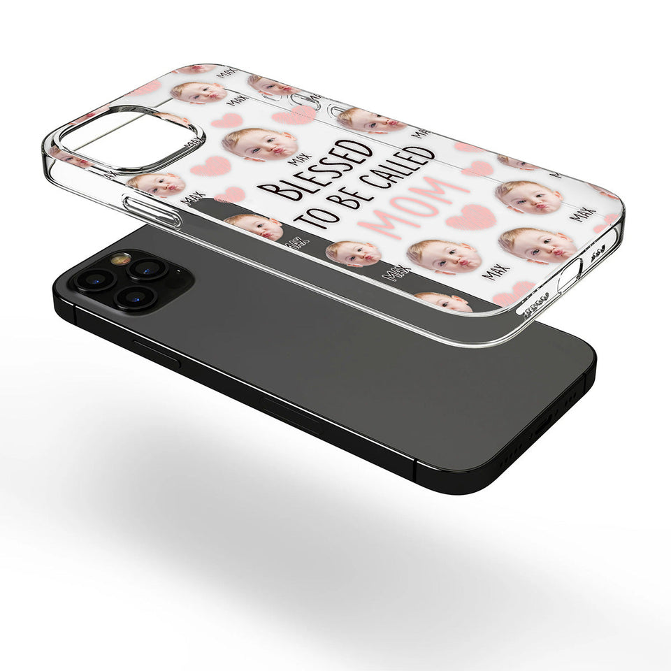 Blessed To Be Called Mom - Personalized Mother Clear Phone Case