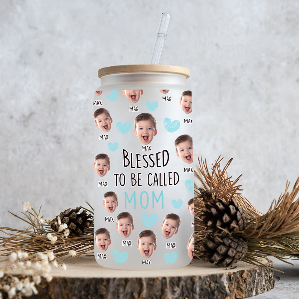 Blessed To Be Called Mom - Personalized Mother Can Glass