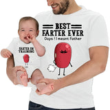 Best Farter Ever - Personalized Father T-shirt And Baby Onesie