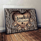 Grandma's Heart - Personalized Grandma Canvas and Poster