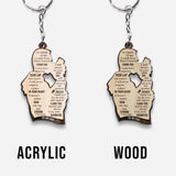 To My Dad - Personalized Father Keychain (Printed On Both Sides)