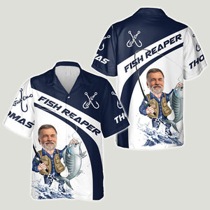 Fish Reaper - Personalized Fishing Hawaiian Shirt