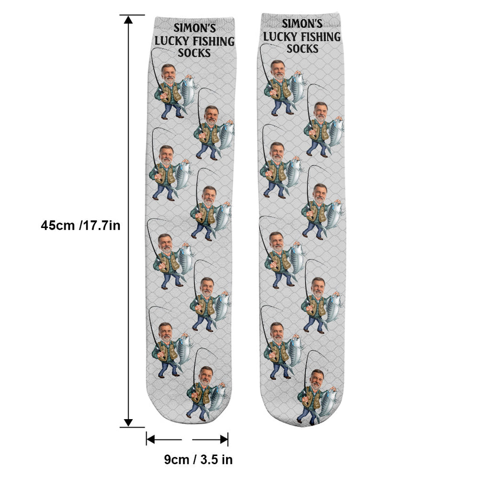 Lucky Fishing Socks - Personalized Fishing Socks